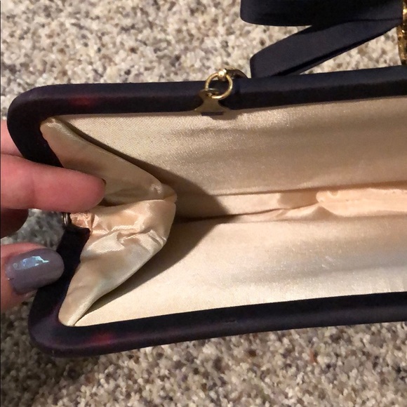 Vintage Dark Purple Clutch/Purse - Picture 7 of 7